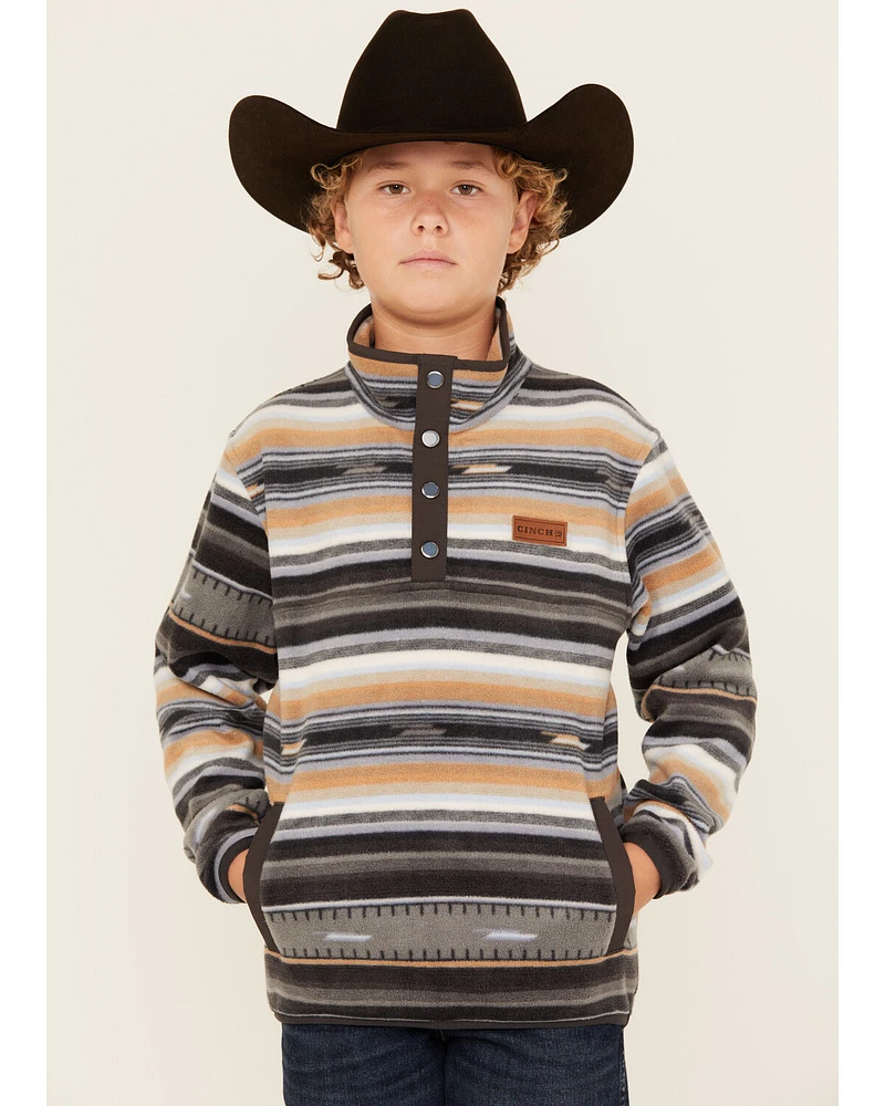 Cinch Boys' Striped Polar Fleece Pullover