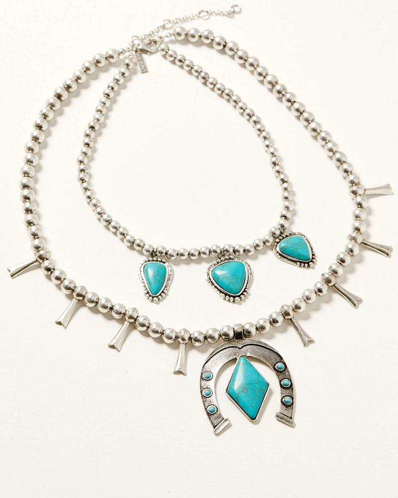 Shyanne Women's Frontier Antique Silver Layered Necklace
