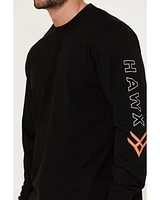 Hawx Men's Logo Long Sleeve Knit Work T-Shirt - Big
