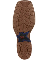 Tony Lama Men's Prescott Exotic Pirarucu Western Boots - Broad Square Toe