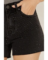 Rock & Roll Denim Women's High Rise Studded Cut Off Shorts