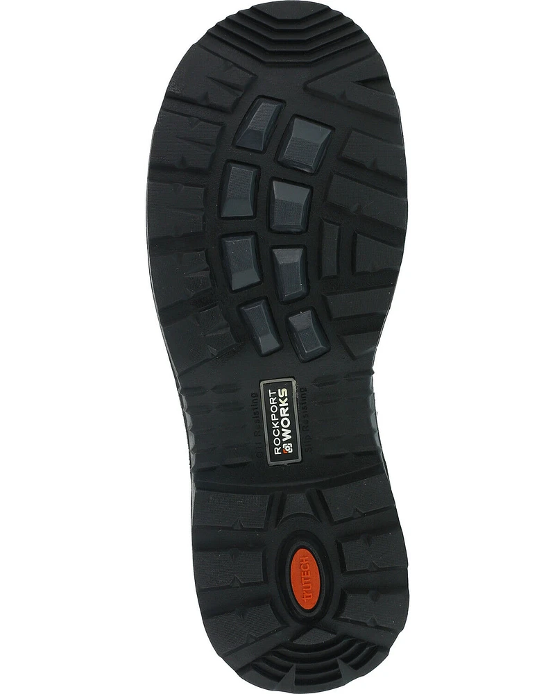 Rockport More Energy Black 6" Lace-Up Work Boots - Composite Toe