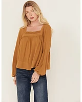 Cleo + Wolf Women's Long Sleeve Flowy Blouse