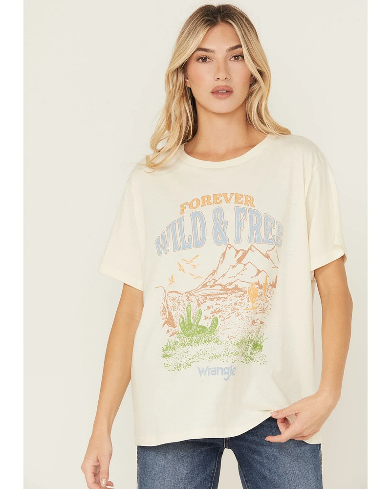 Wrangler Women's Forever Wild & Free Short Sleeve Graphic Tee