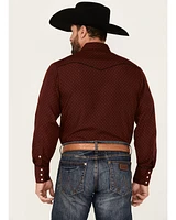 Roper Men's Printed Long Sleeve Pearl Snap Western Shirt