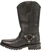 Milwaukee Leather Men's 11" Western Style Harness Boots - Square Toe
