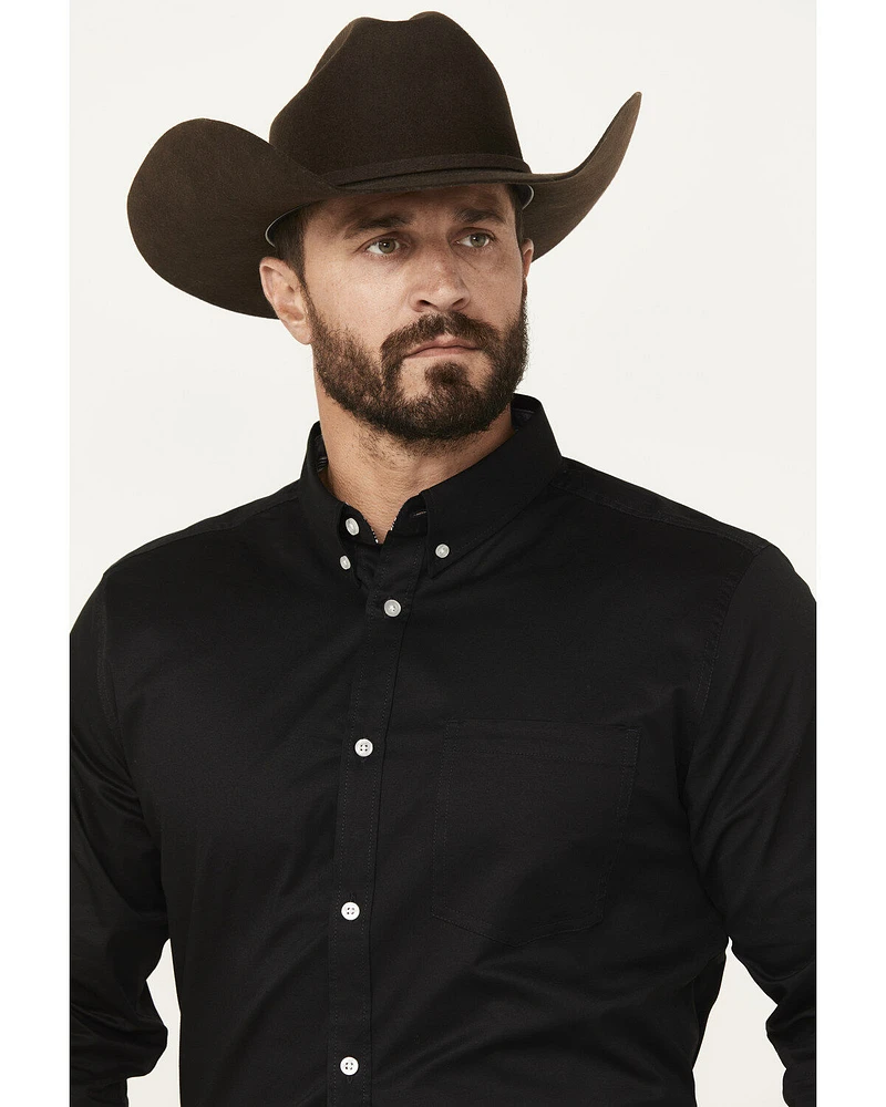 Cody James Men's Basic Twill Long Sleeve Button-Down Performance Western Shirt - Tall