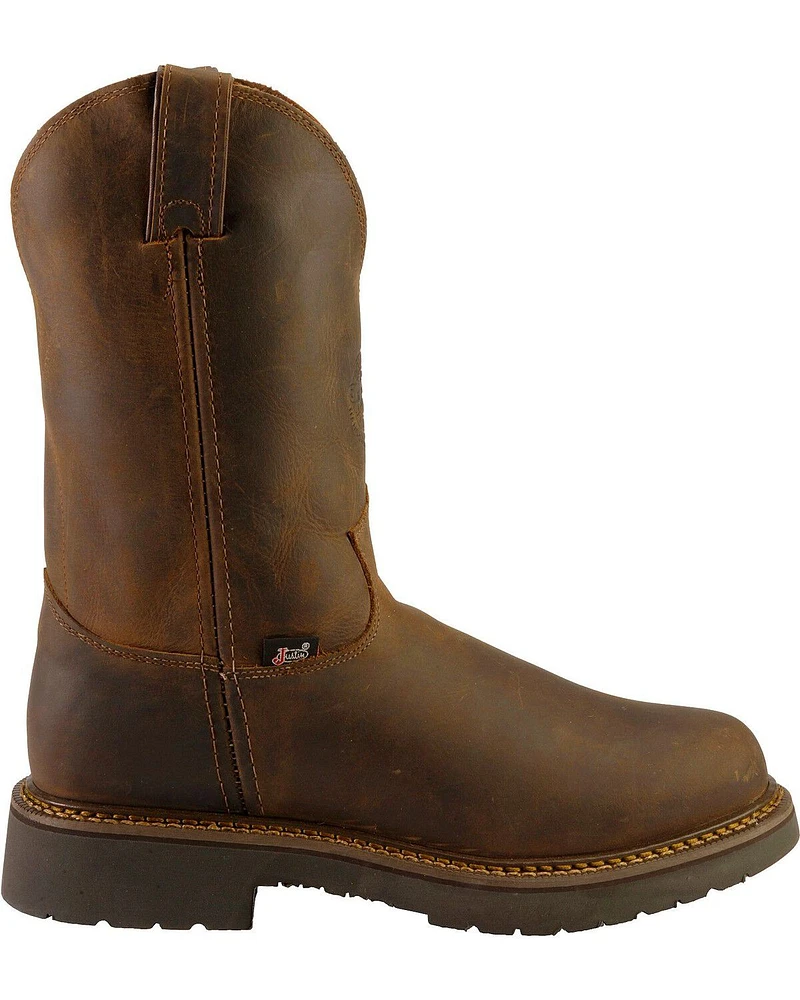 Justin Men's J-Max Balusters Electrical Hazard Pull On Work Boots - Steel Toe