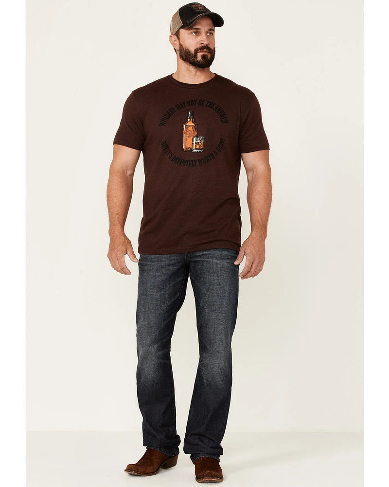 Moonshine Spirit Men's Whiskey No Answer Graphic Short Sleeve T-Shirt