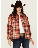 Shyanne Women's Plaid Print Quilted Button-Down Shacket