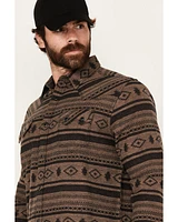 Moonshine Spirit Men's Deer Valley Southwestern Striped Long Sleeve Snap Western Shirt
