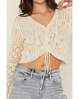 Shyanne Women's Ruched Front Bell Sleeve Sweater