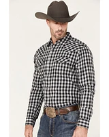 Cody James Men's Visa Versa Small Plaid Print Long Sleeve Snap Western Flannel Shirt