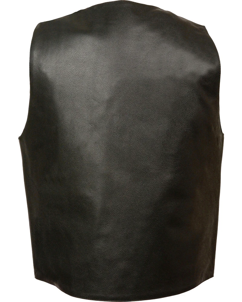 Milwaukee Leather Men's Buffalo Snap Plain Side Vest - 4X
