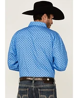Roper Men's Cottage Foulard Geo Print Long Sleece Snap Western Shirt