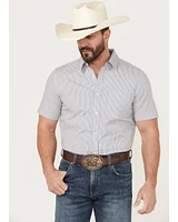 Cody James Men's Salt Lake Geo Print Short Sleeve Button-Down Stretch Western Shirt