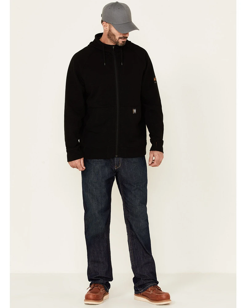 Ariat Men's Black Rebar Thermic Insulated Zip-Front Hooded Work Jacket