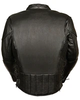Milwaukee Leather Men's Side Lace Vented Scooter Jacket - 5X Tall