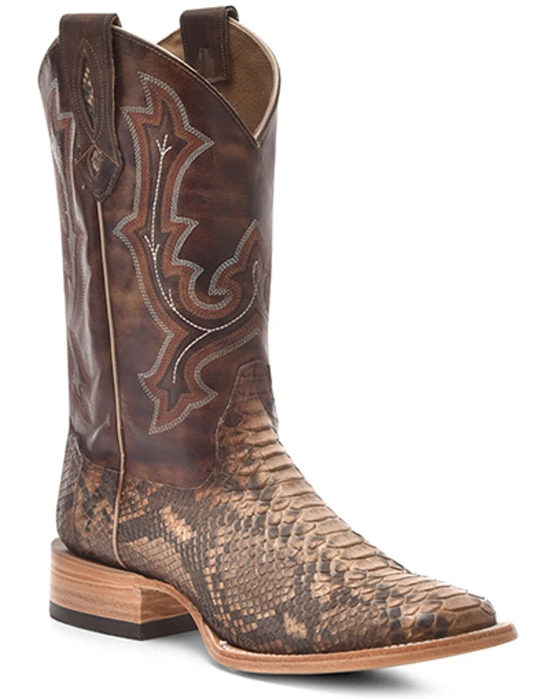 Corral Men's Exotic Python Western Boots - Broad Square Toe