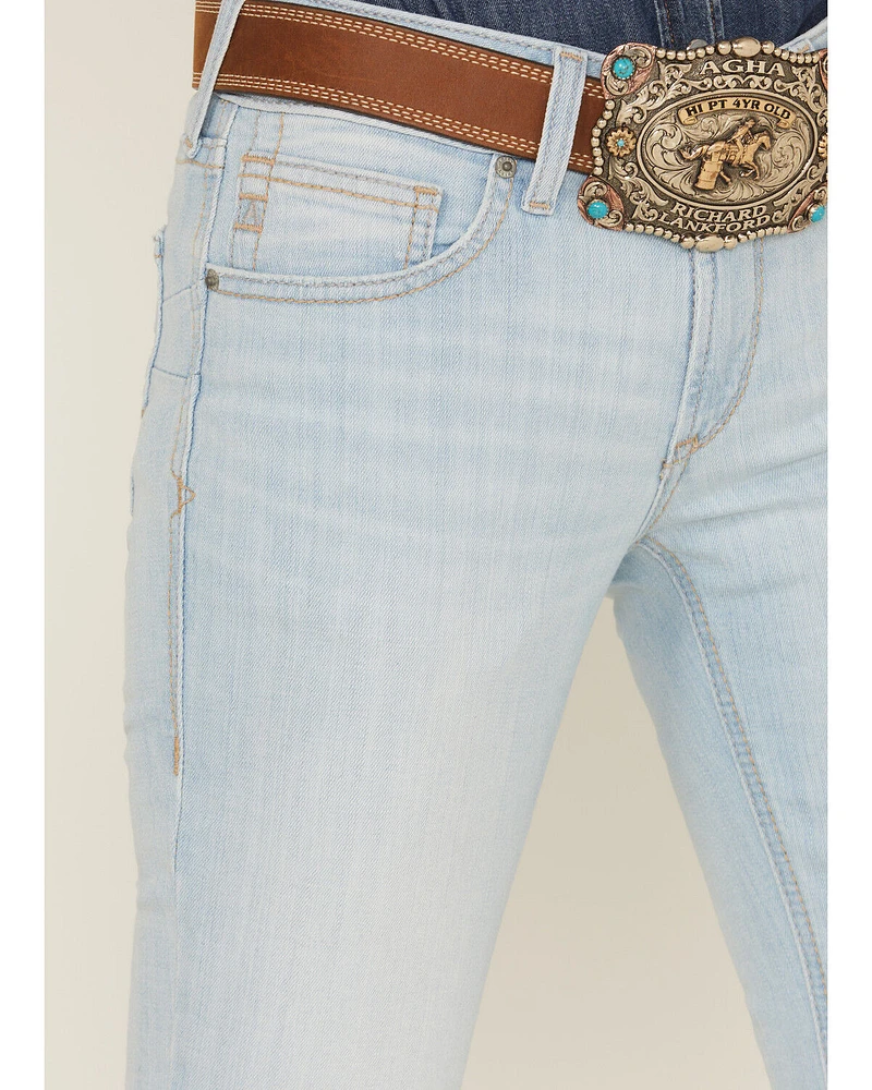 Ariat Women's June Light Wash Perfect Rise Flare Stretch Denim Jeans
