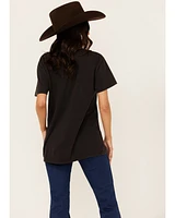 Wrangler Women's Boot Barn Exclusive Cowboy Logo Boyfriend Fit Short Sleeve Graphic Tee