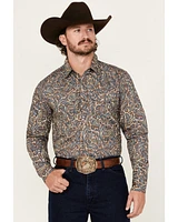 Cody James Men's Madera Paisley Print Long Sleeve Snap Western Shirt