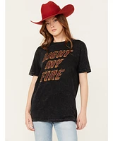 American Highway Women's Light My Fire Rhinestone Short Sleeve Graphic Tee