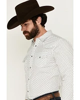 Gibson Men's Polka Geo Print Long Sleeve Snap Western Shirt