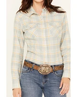 Wrangler Retro Women's Boot Barn Exclusive Plaid Print Long Sleeve Pearl Snap Western Shirt
