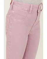 Shyanne Little Girls' Super Flare Distressed Hem Stretch Jeans