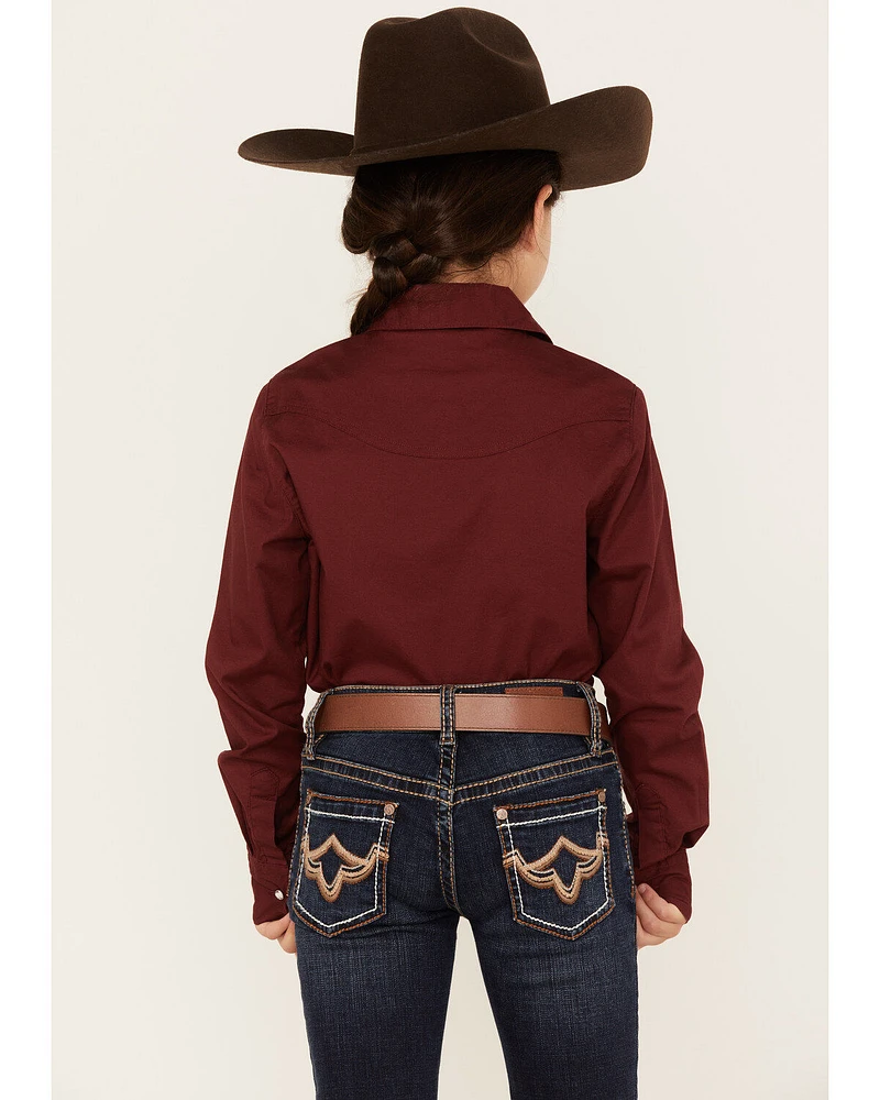 Shyanne Girls' Embroidered Long Sleeve Western Button-Down Shirt