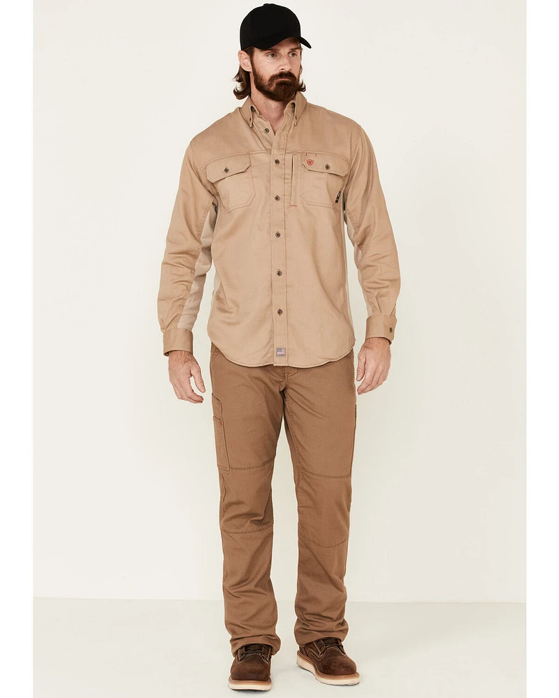 Ariat Men's FR Solid VentTEK Long Sleeve Work Shirt - Big