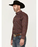 Ariat Men's Wrinkle Free Iman Paisley Print Long Sleeve Button-Down Western Shirt