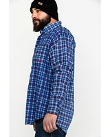 Ariat Men's Collins FR Plaid Print Long Sleeve Button-Down Work Shirt