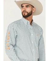 Ariat Men's Team Franklin Geo Print Long Sleeve Button-Down Western Shirt