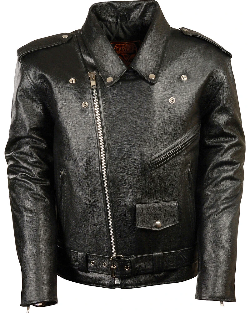 Milwaukee Leather Men's Classic Police Style M/C Jacket - Big 3X