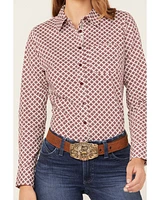 RANK 45® Women's Geo Print Stretch Riding Shirt