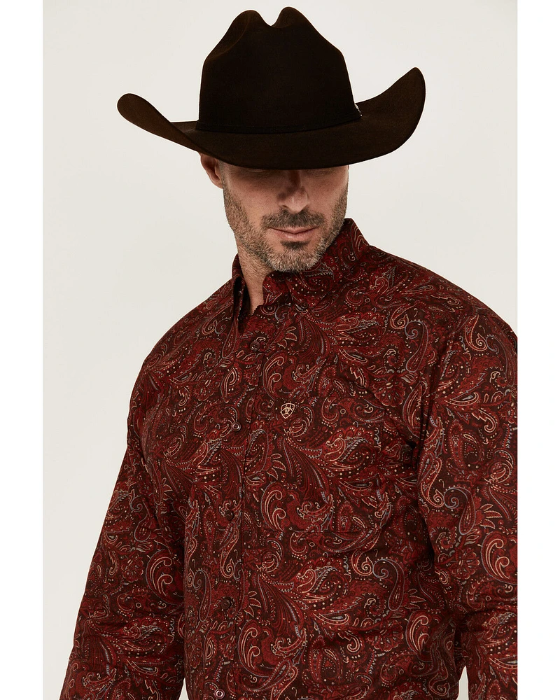 Ariat Men's Jaydon Paisley Print Long Sleeve Button-Down Western Shirt
