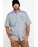 Ariat Men's Grey Rebar Made Tough Durastretch Vent Short Sleeve Work Shirt - Tall