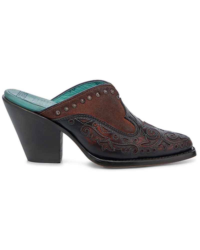 Corral Women's Inlay Studded Mules - Snip Toe