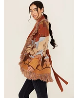 Idyllwind Women's Minette Western Scenic Fringe Cardigan