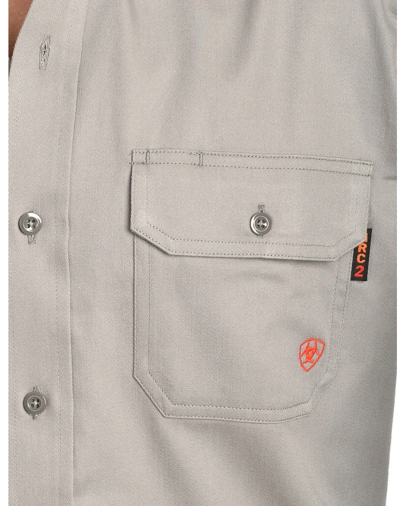 Ariat Men's Flame Resistant Solid Long Sleeve Work Shirt - Big & Tall