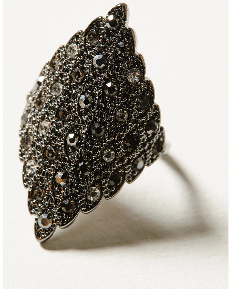 Shyanne Women's Enchanted Forest Pewter Diamond Statement Ring