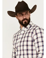 Cody James Men's Yeehaw Plaid Print Long Sleeve Button-Down Stretch Western Shirt - Tall