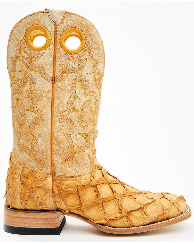 Cody James Men's Exotic Pirarucu Western Boots - Broad Square Toe