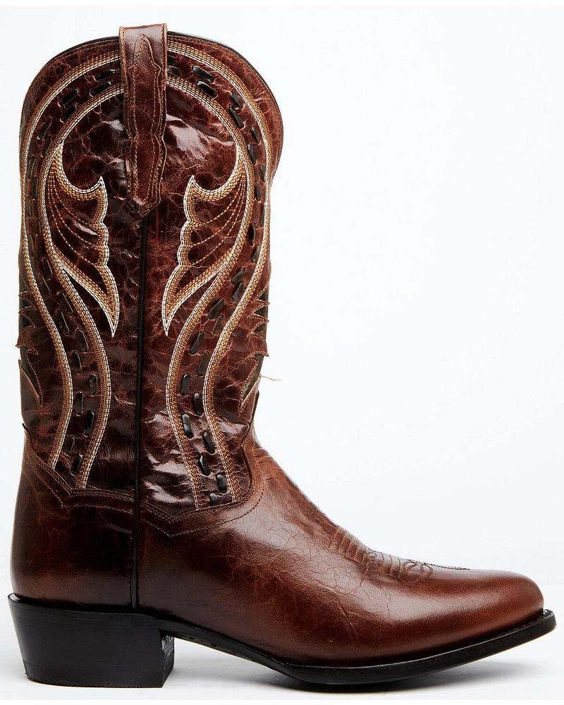 Dan Post Men's Swirled Embroidery Western Boots - Round Toe