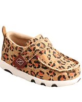 Twisted X Infant Girls' Leopard Print Driving Mocs
