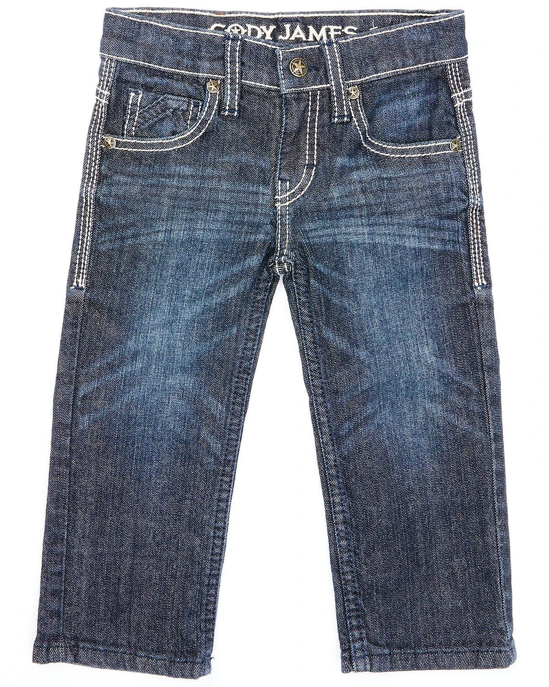 Cody James Toddler Boys' Night Hawk Medium Wash Mid Rise Stretch Relaxed Bootcut Jeans