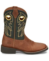 Justin Boys' Bowline Junior Western Boots - Broad Square Toe