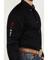 RANK 45® Men's Logo Solid Long Sleeve Button-Down Western Shirt